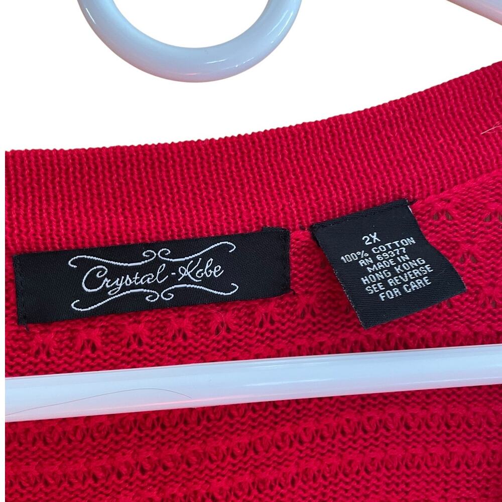 Crystal-Kobe Red Cardigan - Picture 2 of 4
